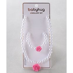 Babyhug Free Size Neck Piece & Bracelet Set- Multicolor