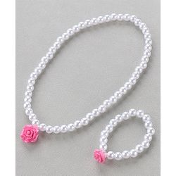Babyhug Free Size Neck Piece & Bracelet Set- Multicolor