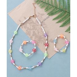 Babyhug Free Size Jewellery Set Floral Design- Multicolor