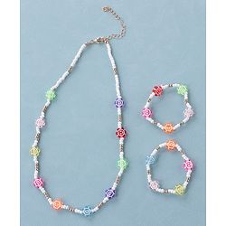 Babyhug Free Size Jewellery Set Floral Design- Multicolor