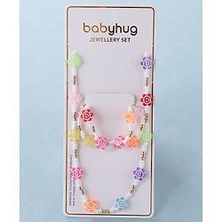 Babyhug Free Size Jewellery Set Floral Design- Multicolor