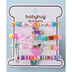 Babyhug Free Size Bracelets Pack of 4- Multicolor