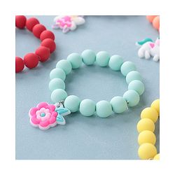 Babyhug Free Size Bracelets Floral Design Pack of 6- Multicolor