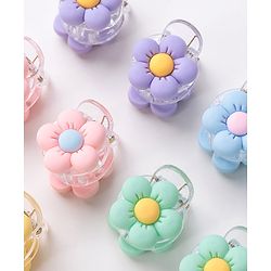 Babyhug Free Size Flower Shaped Clips Pack of 10 - Green & Blue