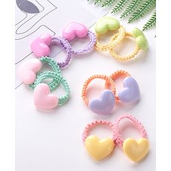 Babyhug Rubber Bands & Scrunchies Sets Pack of 10 - Orange & Yellow