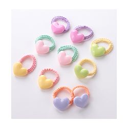 Babyhug Rubber Bands & Scrunchies Sets Pack of 10 - Orange & Yellow