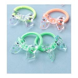 Babyhug Rubber Bands & Scrunchies Sets Pack of 10 - Pink & Green