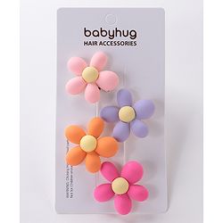 Babyhug Flower Applique Hair Pins & Clips - Multicolor