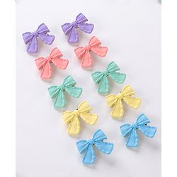 Babyhug Free Size Hair Clips Bow & Butterfly Clips  Pack of 10 - Multicolor