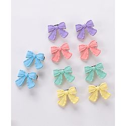Babyhug Free Size Hair Clips Bow & Butterfly Clips  Pack of 10 - Multicolor