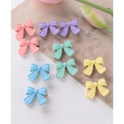 Babyhug Free Size Hair Clips Bow & Butterfly Clips  Pack of 10 - Multicolor