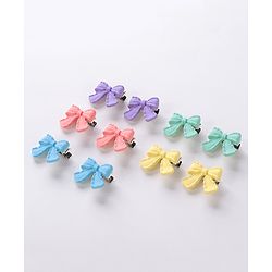 Babyhug Free Size Hair Clips Bow & Butterfly Clips  Pack of 10 - Multicolor