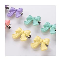 Babyhug Free Size Hair Clips Bow & Butterfly Clips  Pack of 10 - Multicolor