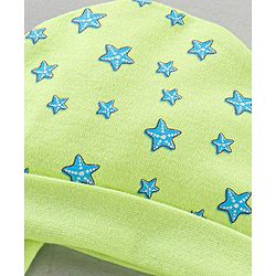 Babyhug 100% Cotton Cap Green - Diameter 16.5 cm