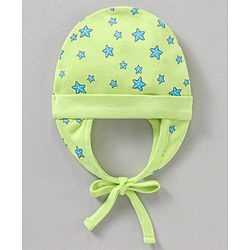 Babyhug 100% Cotton Cap Green - Diameter 17 cm