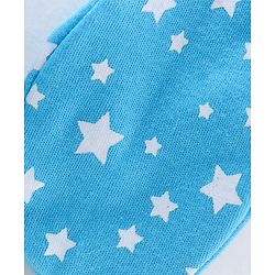 Babyhug 100% Cotton Mittens & Booties Set Star Print - Blue