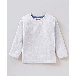Babyhug Dungaree and Full Sleeves T-Shirt Set Fox Print - White and Blue