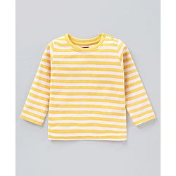 Babyhug Cotton Dungaree With Striped Inner T-Shirt Giraffe & Leaf  Print - Green and Yellow