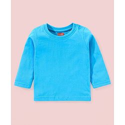 Babyhug 100% Cotton Full Sleeves T-Shirt & Dungaree Stripes & Monkey Print - Blue