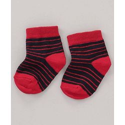 Cute Walk by Babyhug Anti Bacterial Ankle Length Non Terry Socks Strips Pack of 5 Pair - Multicolour