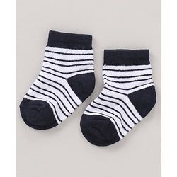 Cute Walk by Babyhug Anti Bacterial Ankle Length Non Terry Socks Strips Pack of 5 Pair - Multicolour