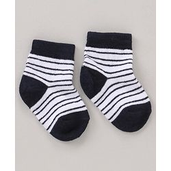 Cute Walk by Babyhug Anti Bacterial Ankle Length Non Terry Socks Strips Pack of 5 Pair - Multicolour