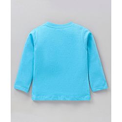 Babyhug Full Sleeves Cotton Striped and Text Printed T-shirts Pack of 3 - Blue Yellow