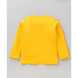 Babyhug Full Sleeves Cotton Striped and Text Printed T-shirts Pack of 3 - Blue Yellow