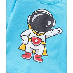 Babyhug Full Sleeves Cotton Striped and Text Printed T-shirts Pack of 3 - Blue Yellow