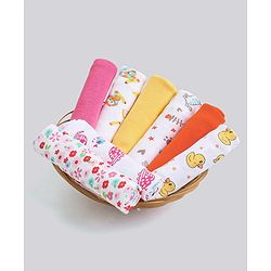 Babyhug 100% Cotton Wash Cloth Pack of 8 - Multicolor