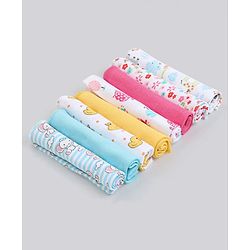 Babyhug 100% Cotton Wash Cloth Pack of 8 - Multicolor