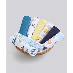 Babyhug 100% Cotton Wash Cloth Pack of 8 - Multicolor
