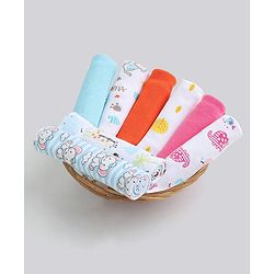 Babyhug 100% Cotton Wash Cloth Pack of 8 - Multicolor