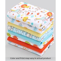 Babyhug 100% Cotton Wash Cloth Pack of 8 - Multicolor