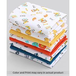 Babyhug 100% Cotton Wash Cloth Pack of 8 - Multicolor