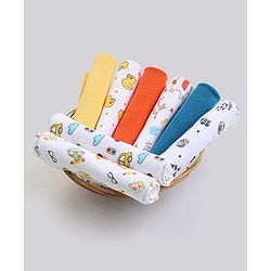 Babyhug 100% Cotton Wash Cloth Pack of 8 - Multicolor