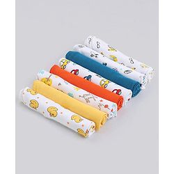 Babyhug 100% Cotton Wash Cloth Pack of 8 - Multicolor