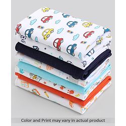 Babyhug 100% Cotton Wash Cloth Pack of 8 - Multicolor