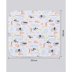 Babyhug 100% Cotton Wash Cloth Pack of 8 - Multicolor
