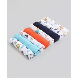 Babyhug 100% Cotton Wash Cloth Pack of 8 - Multicolor