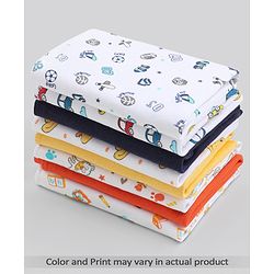 Babyhug 100% Cotton Wash Cloth Pack of 8 - Multicolor