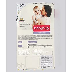 Babyhug 100% Cotton Wash Cloth Pack of 8 - Multicolor