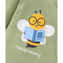 Babyhug Cotton Full Sleeves Sleep Suit Bee Print Pack of 2 - Blue Green