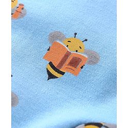 Babyhug Cotton Full Sleeves Sleep Suit Bee Print Pack of 2 - Blue Green