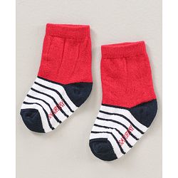 Cute Walk by Babyhug Ankle Length Antibacterial Socks Pack Of 7 Striped Design - Multicolour