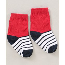 Cute Walk by Babyhug Ankle Length Antibacterial Socks Pack Of 7 Striped Design - Multicolour
