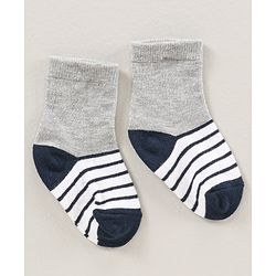 Cute Walk by Babyhug Ankle Length Antibacterial Socks Pack Of 7 Striped Design - Multicolour