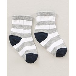 Cute Walk by Babyhug Ankle Length Antibacterial Socks Pack Of 7 Striped Design - Multicolour