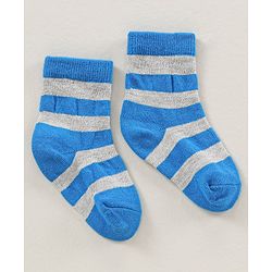 Cute Walk by Babyhug Ankle Length Antibacterial Socks Pack Of 7 Striped Design - Multicolour