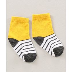 Cute Walk by Babyhug Ankle Length Antibacterial Socks Pack Of 7 Striped Design - Multicolour